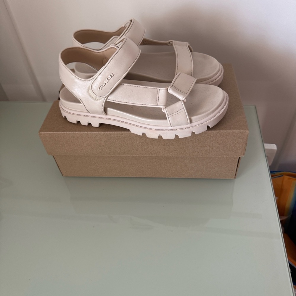 Coach Women's Sports Sandals in chalk color - Picture 3 of 7